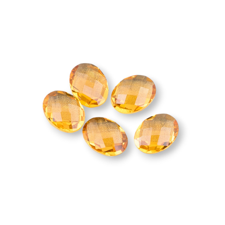 Componente Cabochon Pietra Idrotermale Topazio Ovale 8x10mm 8pz