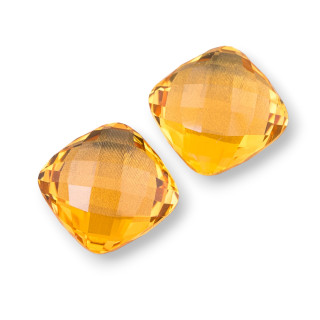 Componente Cabujón Piedra Hidrotermal Topacio Cuadrado 14mm 2uds