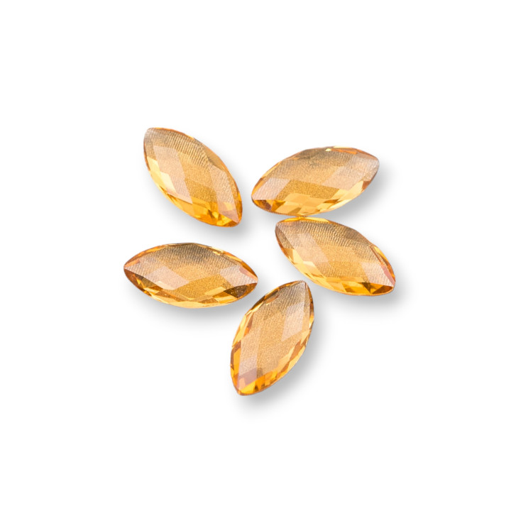 Componente Cabujón Piedra Hidrotermal Topacio Arroz 5x10mm 12pcs