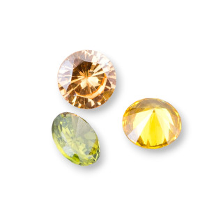 Composant Cabochon Zircons Taille Brillant 10x6mm 5pcs Multicolore