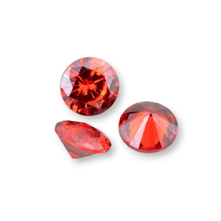 Komponente Cabochon Zirkone Brillantschliff 10x6mm 5St Rot