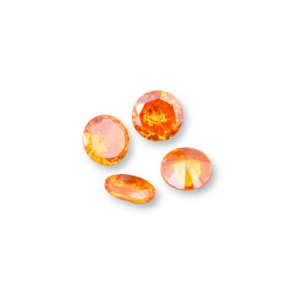 Componente Cabujón Circonitas Corte Brillante 8x4mm 6pcs Naranja