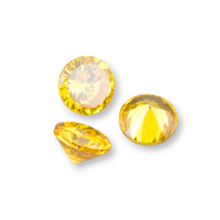 Componente Cabujón Circonitas Corte Brillante 8x4mm 6pcs Amarillo