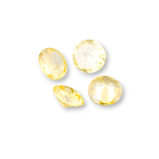 Componente Cabochon Zirconi Taglio Brillante 8x4mm 6pz Lemon