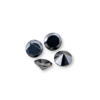 Componente Cabujón Circonitas Corte Brillante 8x4mm 6pcs Negro