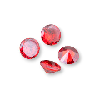 Componente Cabujón Circonitas Corte Brillante 8x4mm 6pcs Rojo