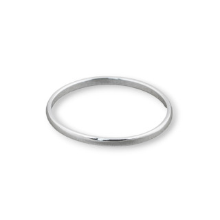 Bague en Argent 925 Bande Lisse Largeur 1,5mm Rhodié 8pcs