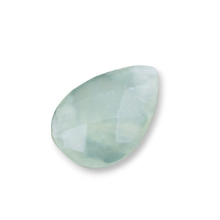 Cabochon Component Large Faceted Drop 20x30mm 1pc New Jade