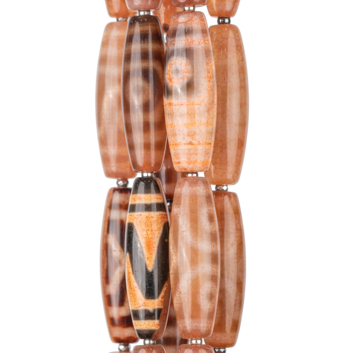 Fass aus tibetanischem Achat 12x38mm