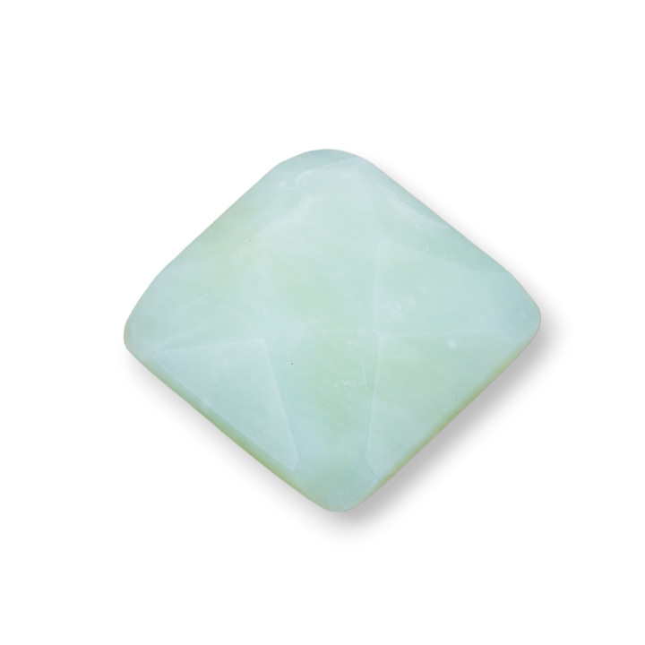Μεγάλο τετράγωνο Faceted Cabochon Component 25mm 1pc New Jade
