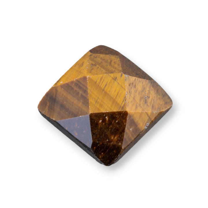 Grand Cabochon Carré Facette Composant 25mm 1pc Oeil de Tigre