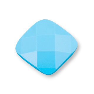 Large Square Faceted Cabochon Component 25mm 1pc Turquoise Paste