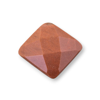 Componente de cabujón grande cuadrado facetado de 25 mm 1 piedra solar sintética