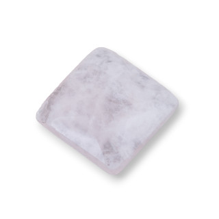 Componente Cabochon Grande Quadrato Sfaccettato 25mm 1pz Quarzo Rosa