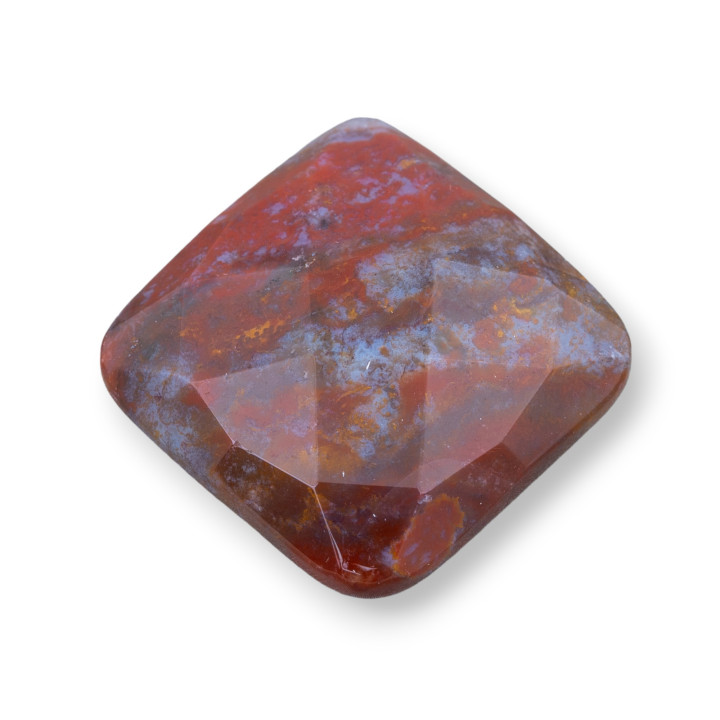 Composant Cabochon Grand Carré Facette 30mm 1pc Agate Indienne