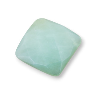 Componente Cabochon Grande Quadrato Sfaccettato 30mm 1pz Avventurina Verde