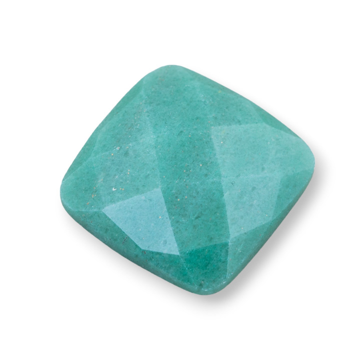 Grand Cabochon Carré Facette Composant 30mm 1pc Aventurine Verte