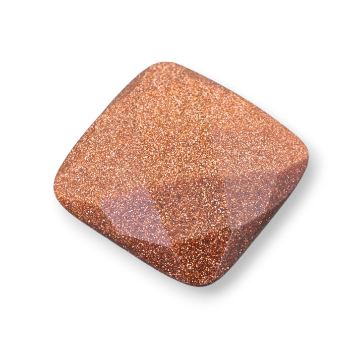 Μεγάλη όψη τετράγωνη Cabochon Component 30mm 1 τμχ Συνθετική Sun Stone