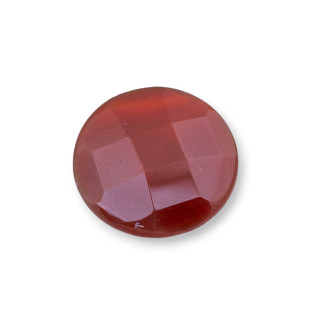 Μεγάλο Στρογγυλό Faceted Cabochon Εξάρτημα 30mm 1τμχ Carnelian