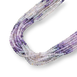 Fluorit Farbverlauf facettierter Diamantschliff 3,5 mm