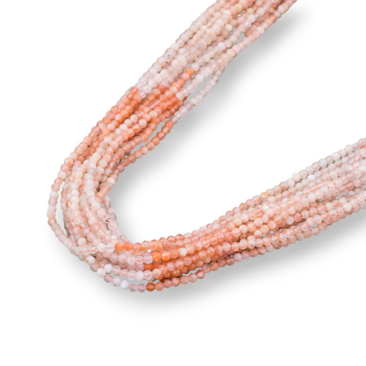 Corte de diamante facetado con degradado de color Sunstone de 3,5 mm