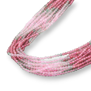 Color Cuarzo Fresa Talla Diamante Degradado Facetado 3.5mm