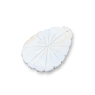 Χειροποίητο χαραγμένο Cameo Made in Italy από Sardonic Shell Drop with a Hole 25-30x30-35mm 2τμχ