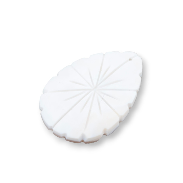 Hand Engraved Cameo Made in Italy of Sardonic Shell Drop with a Hole 25-30x35-40mm 2pcs