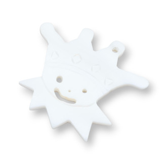 Componente Colgante Nácar Blanco MOD56 45x41mm 2pcs