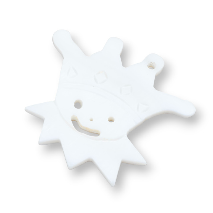 Componente Colgante Nácar Blanco MOD56 45x41mm 2pcs