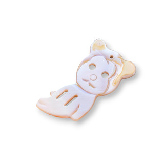 Cappuccino MOD35 18x35mm Nacre Pendentif Composant 2pcs