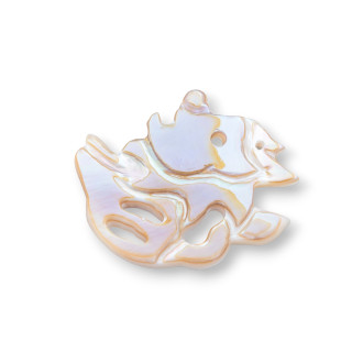 Cappuccino MOD40 Pendentif Nacre Composant 35x32mm 2pcs