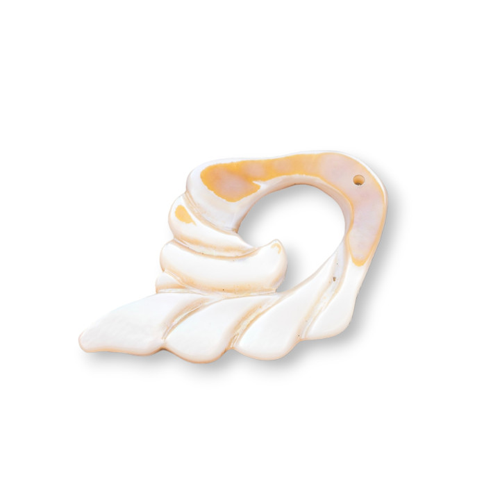 Cappuccino MOD42 Madre Perla Colgante Componente 22x42mm 2pcs