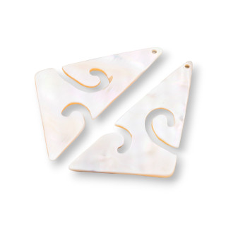 Cappuccino Nacre Pendentif Composant MOD43 20x43mm 2pcs