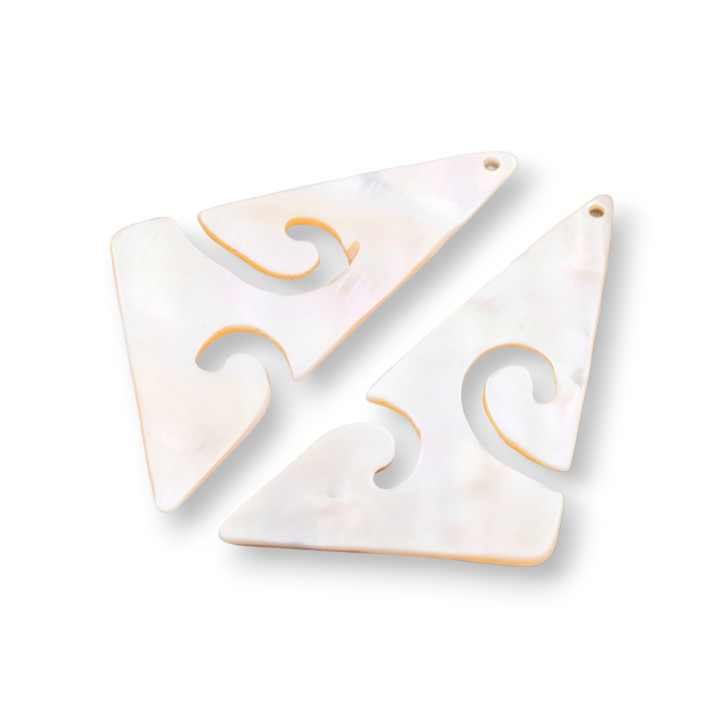 Cappuccino MOD43 Perlmutt Anhänger Komponente 20x43mm 2St