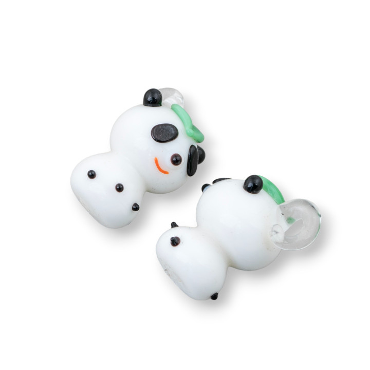 Fantasy Blown Glass Pendants 4pcs 15x21mm MOD5