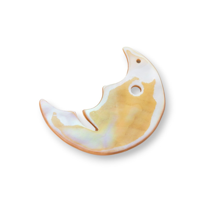 Cappuccino Nacre Pendentif Composant MOD46 25x35 mm 2pcs