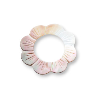 Cappuccino MOD54 34mm Perlmutt Anhänger Komponente 2St