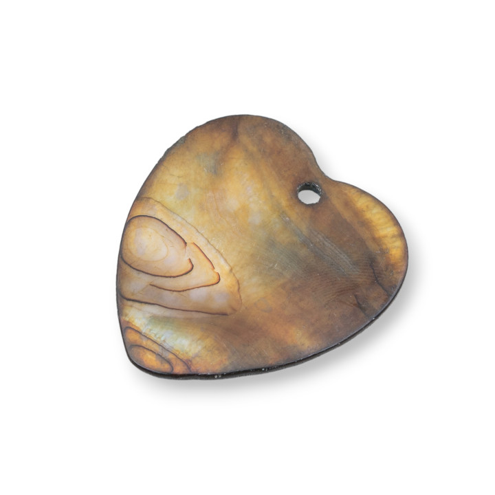 Pendentif Nacre Noire Composant MOD71 32x34mm 4pcs