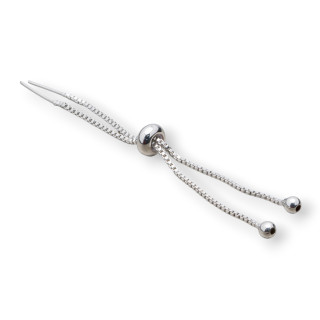 Verschluss Messing Up Down 120mm 15Stk Rhodium