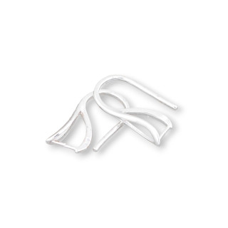 Boucles d'Oreilles Base Feuille Argent 925 04x20mm 5 Paires Plaqué Argent