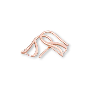 Base For Earrings Of 925 Silver Earrings Leaf 04x20mm 5 Pairs Rose Gold