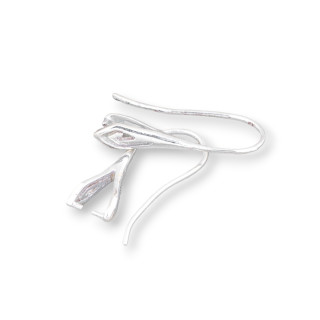 Base Per Orecchini Di Argento 925 Monachella Gancio 04x22mm 3 Paia Argentato