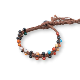 Gehäkeltes Armband mit harten Steinen MOD2