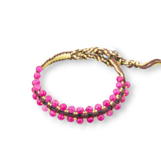 Gehäkeltes Armband mit harten Steinen MOD3