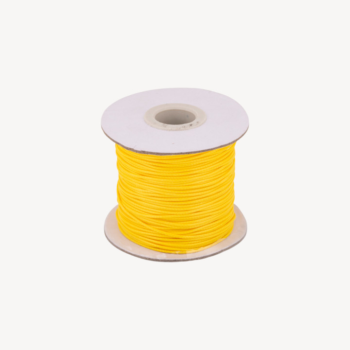 Waxed Cotton Cord 1.0mm 80m Yellow