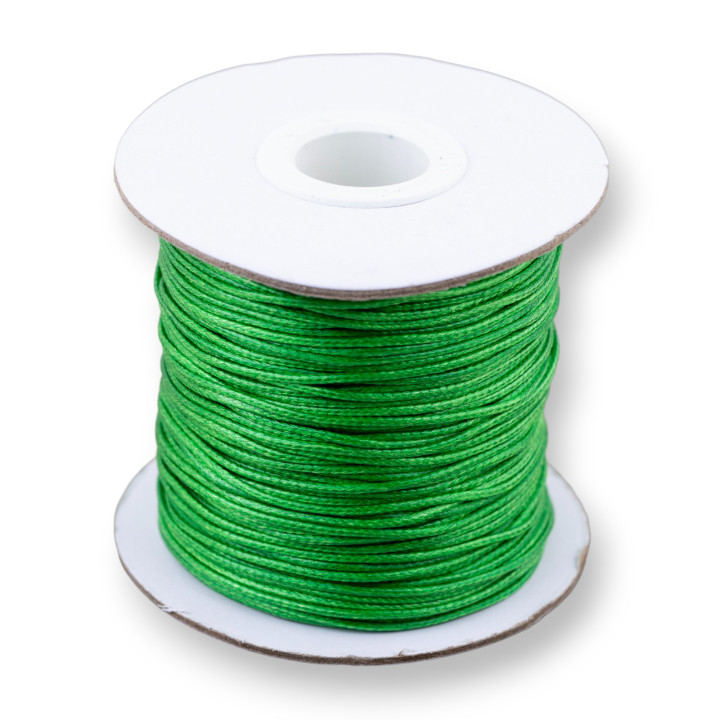 Cordone Cordoncino In Cotone Cerato 1,0mm 80 Metri Verde Chiaro