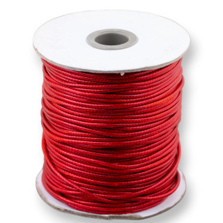 Cordon Algodon Encerado 3,0mm 100mt Rojo