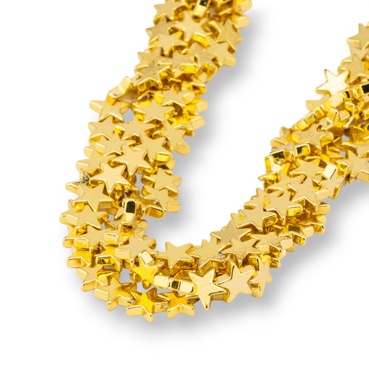 Hematites Estrella Plana 10mm Oro 18k