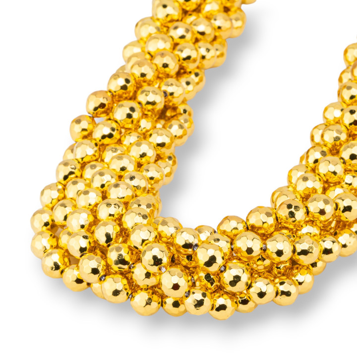 Hematites Facetado 06mm Oro 18k